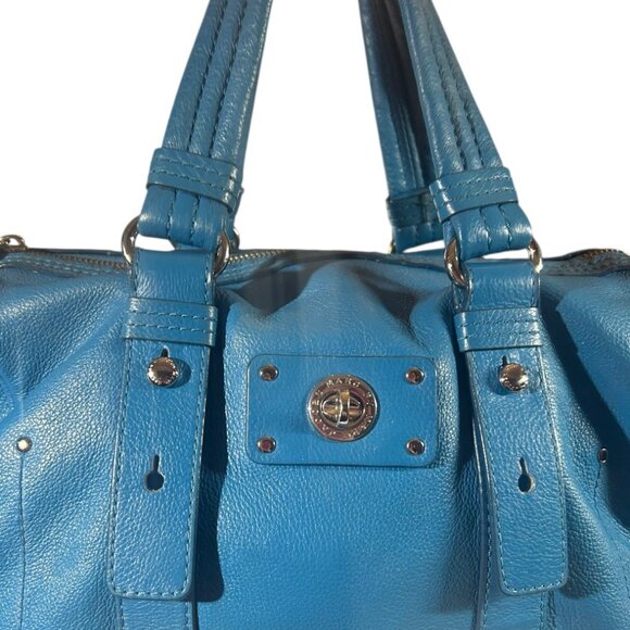 Marc by Marc Jacobs Totally Turnlock Shifty Satchel Blue 100% Cowhide Leather - Picture 6 of 12